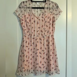 Line and Dot Floral Midi